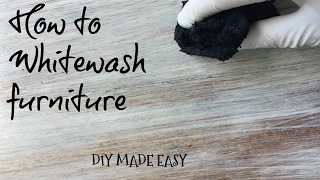 How to Whitewash furniture TutorialDIY made Easy® [upl. by Ehcadroj]