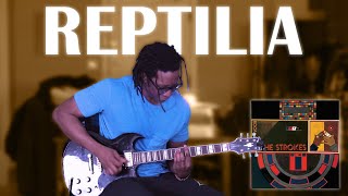 Reptilia  The Strokes Guitar Cover [upl. by Roosnam]