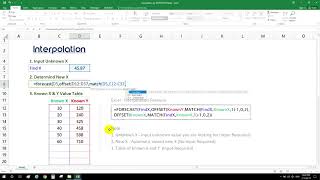 Quickly Interpolation by Excel [upl. by Esinyl]