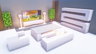 Minecraft Modern Living Room Build Tutorial [upl. by Comstock799]