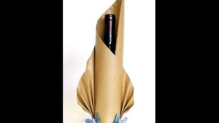 How to gift wrap a bottle DIY Crafts [upl. by Servais]