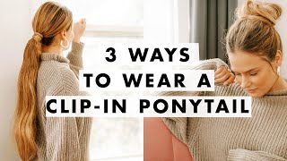 How To Wear Ponytail Extensions  Three Hairstyles [upl. by Sheffie645]