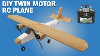 How To Make Twin Motor RC Model Airplane  DIY Brushless Motor Model Airplane [upl. by Ilaire]