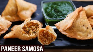 Crispy Paneer Samosa  MOTHERS RECIPE  How To Make Samosa Chutney  Easy Samosa Recipe [upl. by Siegler90]