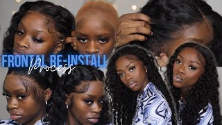 Detailed How To Safely Remove Clean Customize amp ReInstall A Cut Lace Front Wig Ft Alipearl Hair [upl. by Mathi]