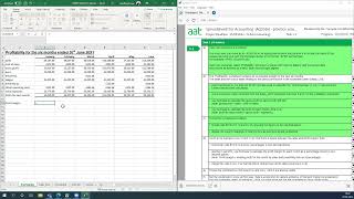 AAT Level 3 Spreadsheets  sample 1 part 1 [upl. by Mak]