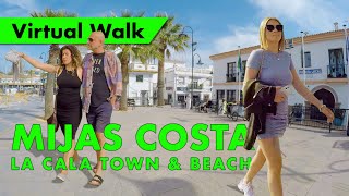 Mijas La Cala 🇪🇸 walking tour  Feb 2022  Beach to town Costa del Sol immersive virtual walk [upl. by Aramac]