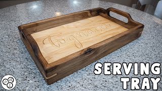 Wooden Serving Tray  Woodworking Gift Ideas  DIY [upl. by Kylila]