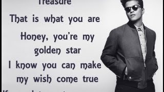 Treasure  Bruno Mars Lyric Video [upl. by Haneehs]