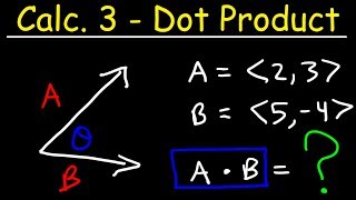 Calculus 3  The Dot Product [upl. by Martinez586]