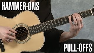 HammerOns and PullOffs Guitar Lesson [upl. by Alvera]