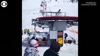 Georgia Ski Lift Failure Sends People Flying Into Air At Least 10 Injured [upl. by Divod]