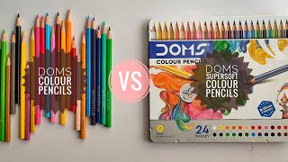 Doms colour pencils VS Doms supersoft colour pencils [upl. by Anirok580]