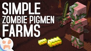 3 SIMPLE Zombie Pigmen Farms  All Versions [upl. by Kristel]