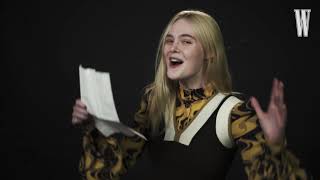 Elle Fanning Performs quotWrecking Ballquot by Miley Cyrus  W Magazine [upl. by Robison]