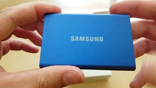 Samsung T7 SSD 1TB portable  unboxing [upl. by Ayahs]