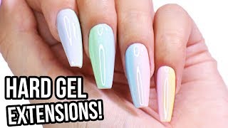 Hard Gel Nail Extensions Step by Step HowTo Tutorial [upl. by Sucy]