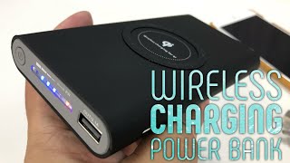 8000 mAh Power Bank with builtin Qu Wireless Charger by Danan Review [upl. by Ynohtnaleahcim]