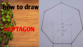 How to draw HEPTAGONpolygon engineering drawing [upl. by Animsay]