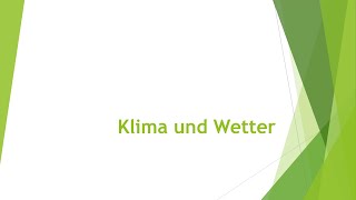 Geographie Klima und Wetter [upl. by Ahsilac]