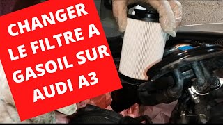 Comment remplacer le filtre à gasoil sur 2L TDI 140 cv  how to replace the diesel filter on 2L TDI [upl. by Nodnerb]