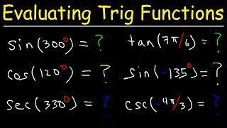 How To Use Reference Angles to Evaluate Trigonometric Functions [upl. by Yenor455]