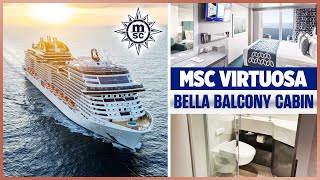 MSC Virtuosa Balcony Cabin Tour [upl. by Mahla]