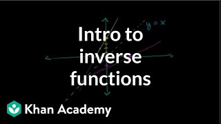 Introduction to function inverses  Functions and their graphs  Algebra II  Khan Academy [upl. by Lamarre]