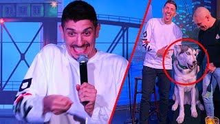 Roasting Dude With Emotional Support Dog  Andrew Schulz  Stand Up Comedy [upl. by Anilram]