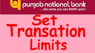 Set Transaction Limits In Punjab National Bank  PNB Net Banking [upl. by Rosdniw]