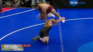 HWT Gable Steveson Minnesota vs Zach Elam Missouri [upl. by Ahtamat264]