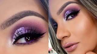 PASO A PASO OJOS AHUMADOS EN MORADO  AbrilDoesMakeup â™¡ [upl. by Eric352]