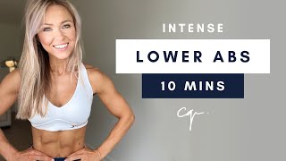 10 Min INTENSE LOWER ABS WORKOUT at Home  No Equipment [upl. by Dorita827]