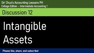 Intermediate Accounting Discussion 12  Intangible Assets [upl. by Pelmas]