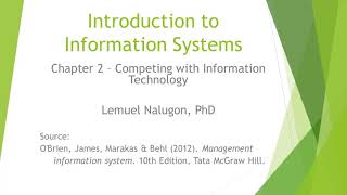 Competing with Information Technology Introduction to Information Systems [upl. by Ramoh]