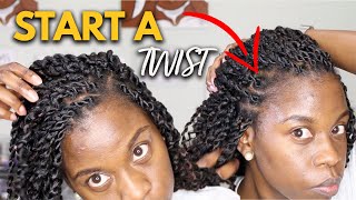 How To Start A Twist With Extensions [upl. by Elda]