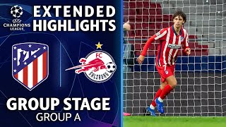 Atlético Madrid vs RB Salzburg Extended Highlights  UCL on CBS Sports [upl. by Ardyce423]