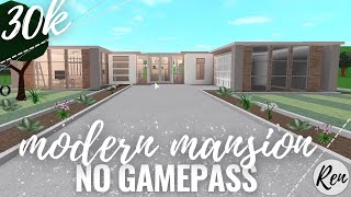 30k Bloxburg no gamepass modern mansion [upl. by Kopple]