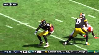 Antonio Brown Kicks Browns Punter Spencer Lanning During Return [upl. by Norihs492]