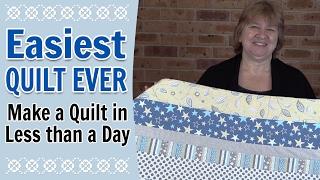 Quilting for Beginners  Easiest Quilt for Beginners Ever Quilting Tutorial [upl. by Annaul114]