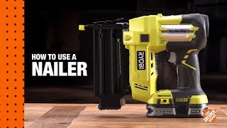 How To Use A Nail Gun A DIY Digital Workshop  The Home Depot [upl. by Haelahk]