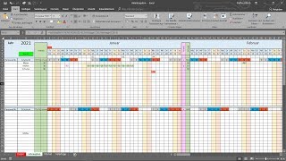 Excel Schichtplan erstellen Teil 1 Datum Vers 2 [upl. by Nodnalb]