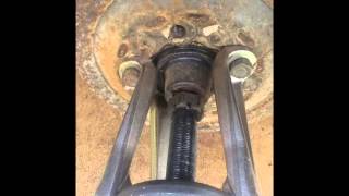 Brake Drum Removal On a 1951 Plymouth Cranbrook Using an OTC 7394 Universal Puller [upl. by Atnovart]