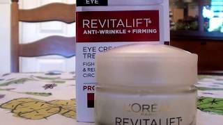 LOreal Paris Revitalift AntiWrinkle  Firming Eye Cream Review [upl. by Leruj]