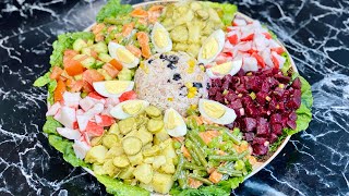 SALADE COMPOSÉE 🥗 L’entrée ou plat parfait pour se rafraîchir en été☀️ Deli Cuisine [upl. by Trinatte514]