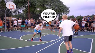 Trash Talker CLAPS In My Face Then Gets EXPOSED 5v5 Basketball At The Park [upl. by Lamiv]