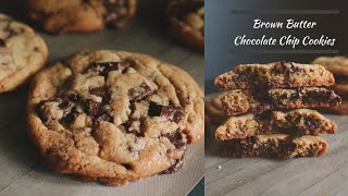 How to make Brown Butter Chocolate Chip cookies The BEST chewycrunchy cookies [upl. by Orlantha732]