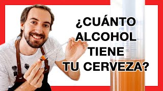 CALCULAR PORCENTAJE DE ALCOHOL DE LA CERVEZA 🧪 Cómo usar densímetro y corregir la densidad [upl. by Yecniuq]