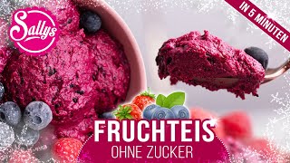 Eis selbst machen  Schnelles Fruchteis für Kinder ohne Zucker  5 Minuten  Sallys Welt [upl. by Adneram731]