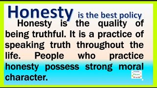 Essay or speech on Honesty is best policy in English for class 10 [upl. by Carlie]